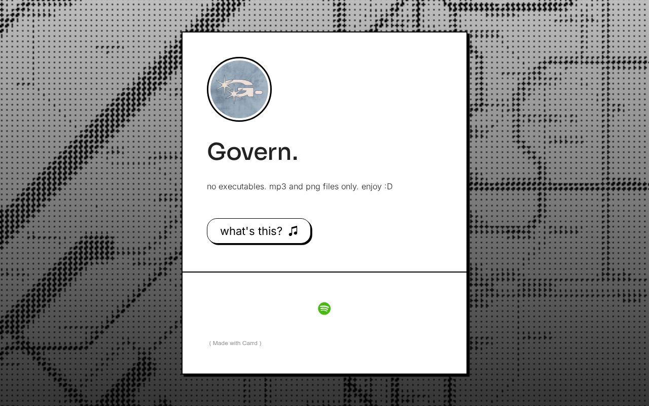 Carrd profile picture for @govern